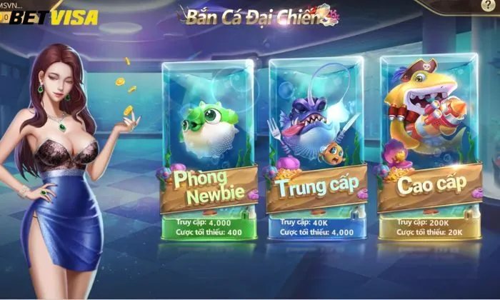 Sảnh game bắn cá V8 Betvisa sở hữu nhiều ưu điểm nổi bật