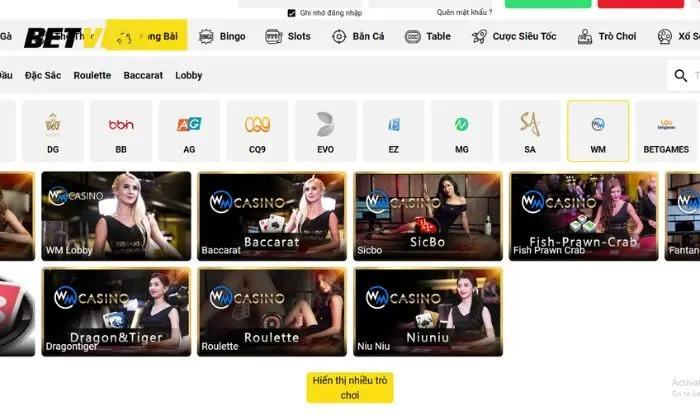 Casino WM Betvisa Nhà cái Betvisa được tổ chức quản lý quốc tế công nhận