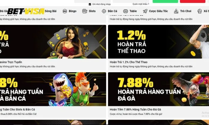 Casino WM Betvisa Đa dạng với các chương trình khuyến mãi liên tục