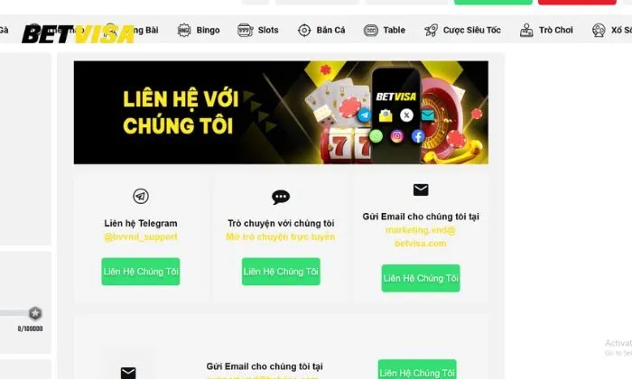 Chăm sóc khách hàng Betvisa Chọn kênh liên hệ phù hợp để được tư vấn nhanh nhất