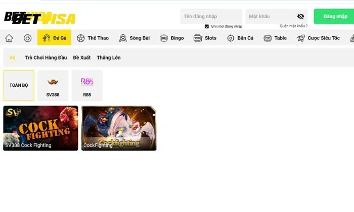 đá gà betvisa Các trận đá gà Betvisa mang tính công bằng và minh bạch cao