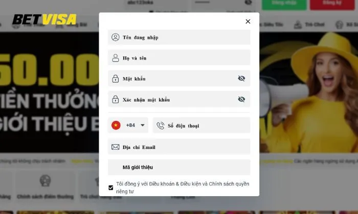 Đăng ký Betvisa Lưu ý đăng ký Betvisa cho newbie hiểu rõ