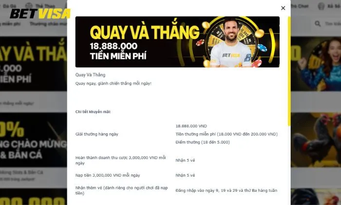 Quay và nhận tiền thưởng