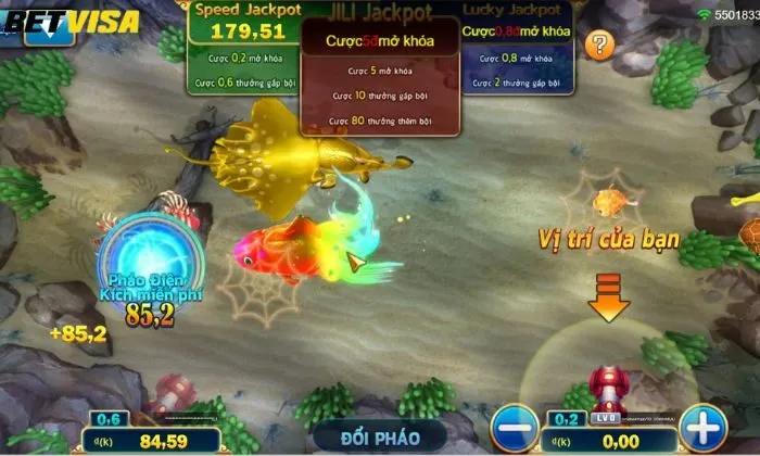 Jackpot Fishing Betvisa Bí quyết giành chiến thắng tại Jackpot Fishing Betvisa