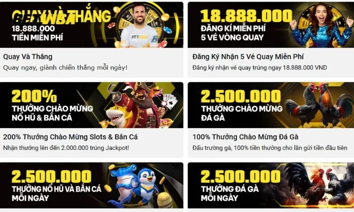 Nổ hũ Betvisa Slots game Betvisa có nhiều khuyến mãi dành tặng người chơi