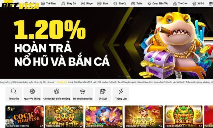 Tải Betvisa trên máy tính Truy cập giao diện chính của Betvisa