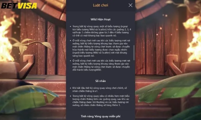 Treasures of Aztec Betvisa Tính năng đặc biệt tại Treasures of Aztec Betvisa